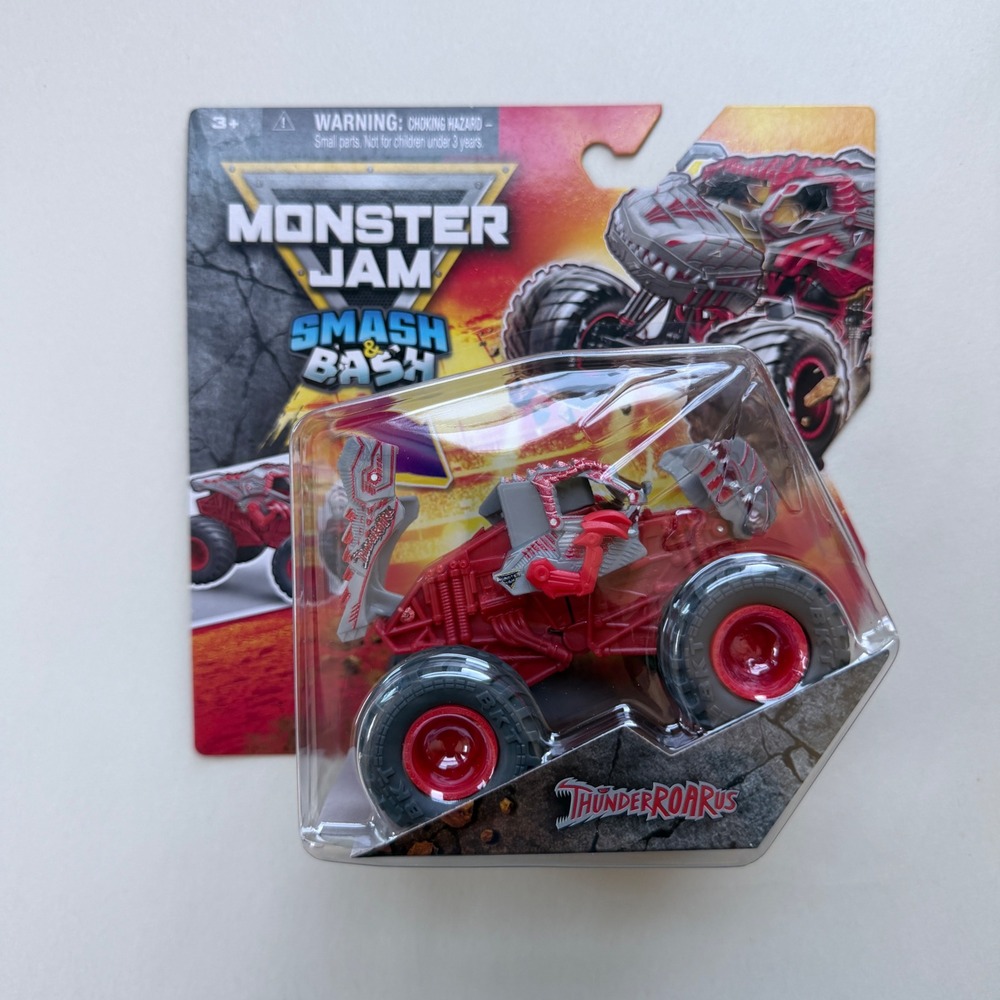Monster Jam Smash & Bash ThunderROARus Red Monster Truck Series 03 Spin Master